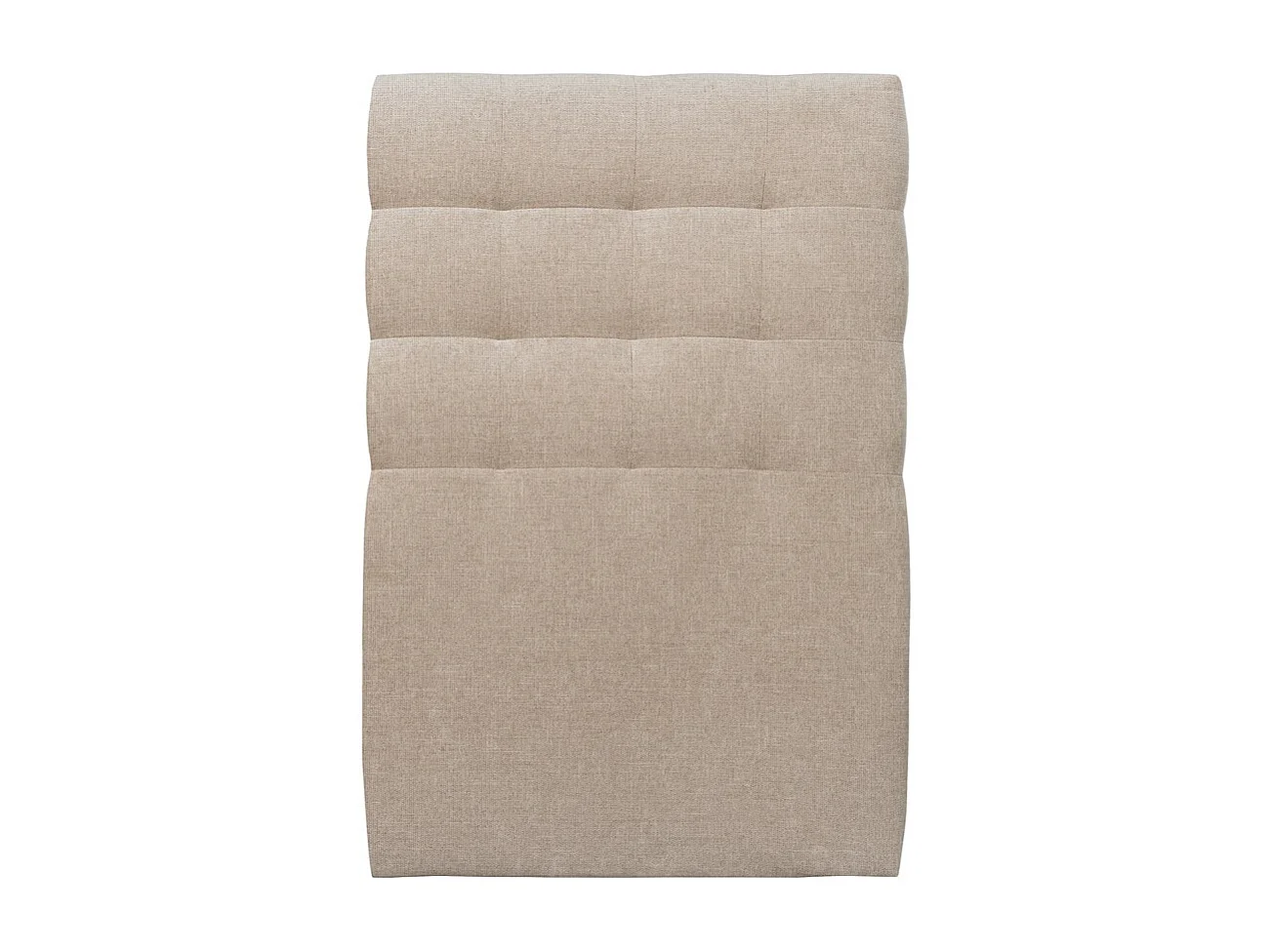 Tete de lit Capitonnée Tissu Beige brun L 90 cm - Ep 10 cm rembourré