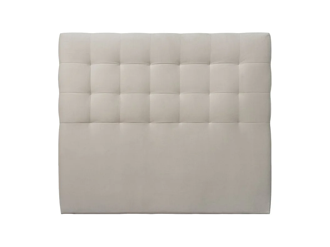 Tete de lit Capitonnée Velours Gris clair L 135 cm - Ep 10 cm rembourré