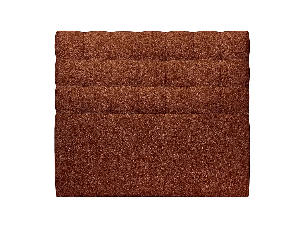 Tete de lit Capitonnée Bouclette Terracotta L 140 cm - Ep 10 cm rembourré