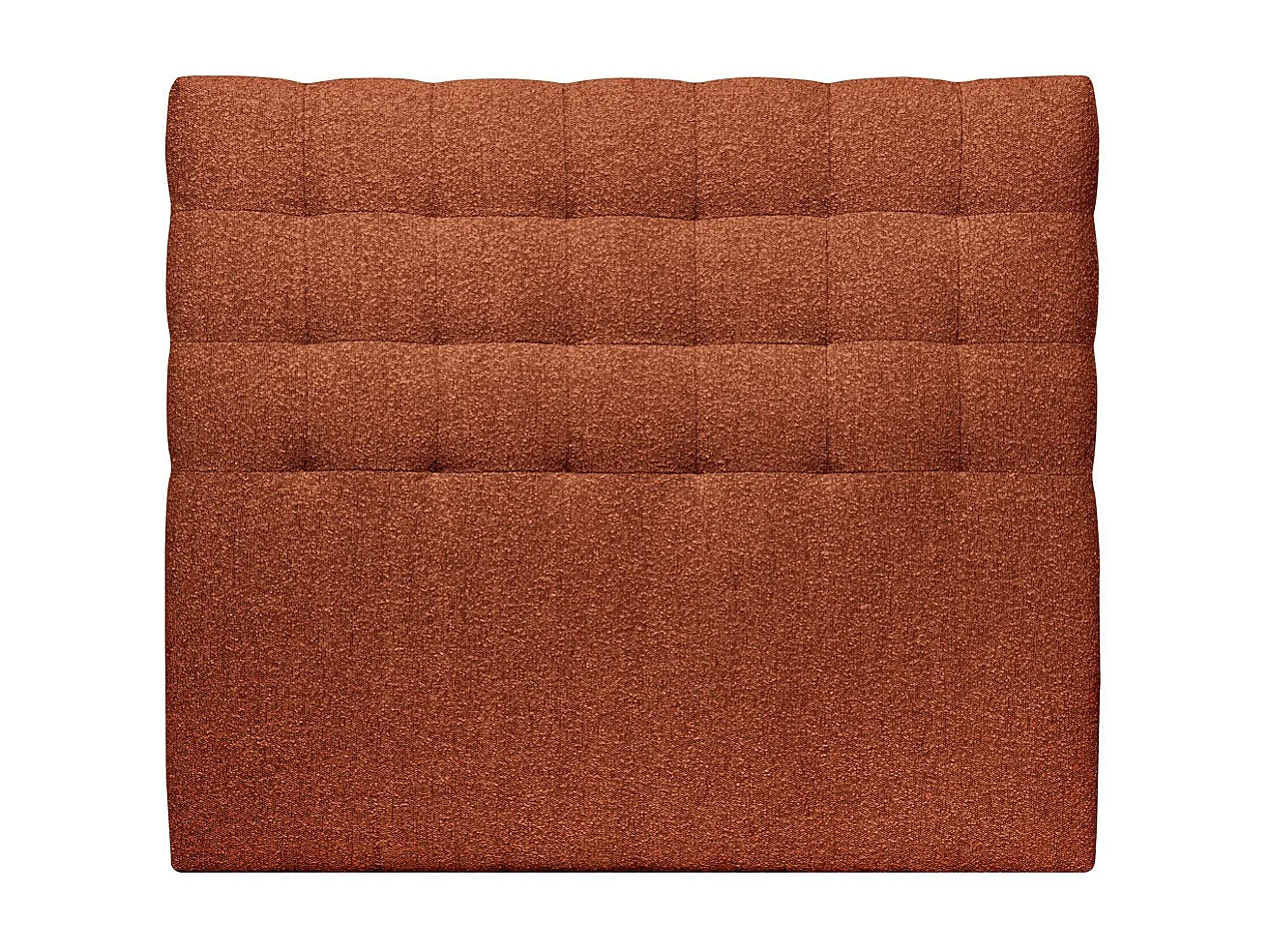 Tete de lit Capitonnée Bouclette Terracotta L 140 cm - Ep 10 cm rembourré