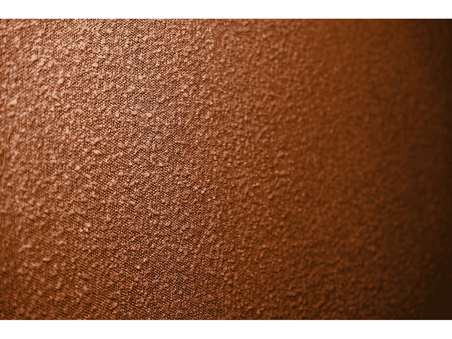 Tete de lit Tapissée Bouclette Terracotta L 90 cm - Ep 10 cm rembourré