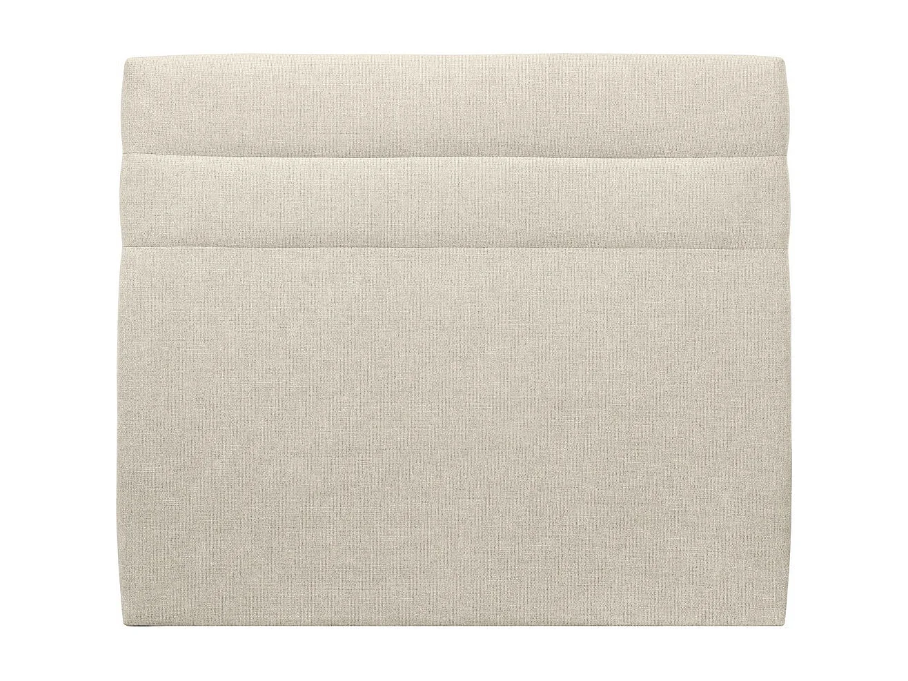 Tete de lit Lignes Tissu Beige clair L 140 cm - Ep 10 cm rembourré