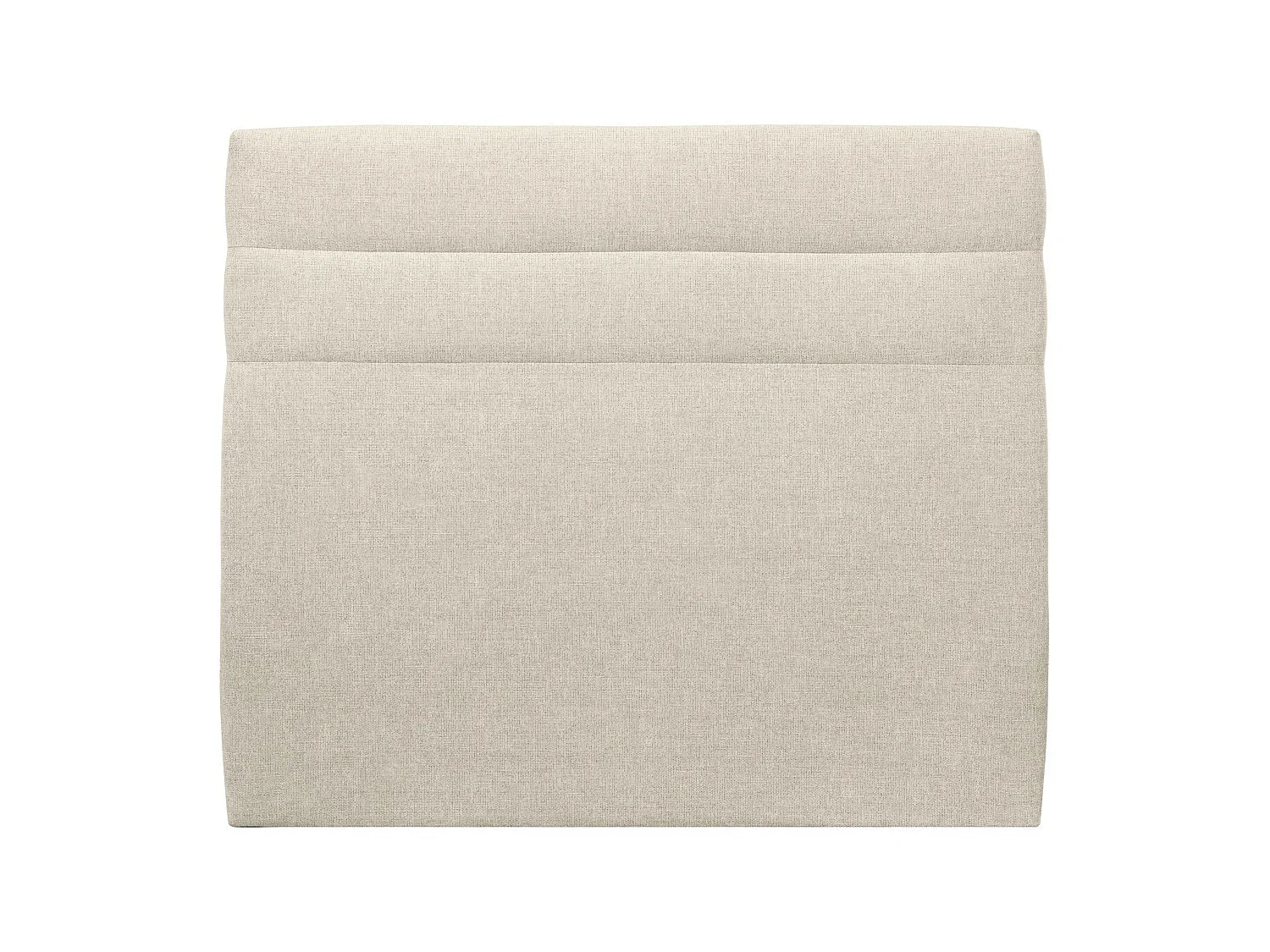 Tete de lit Lignes Tissu Beige clair L 140 cm - Ep 10 cm rembourré