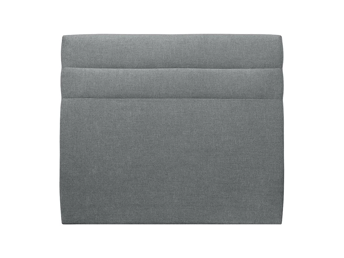 Tete de lit Lignes Tissu Gris anthracite L 160 cm - Ep 10 cm rembourré