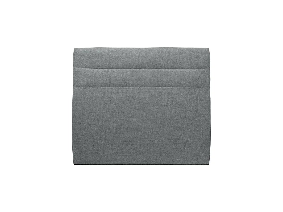 Tete de lit Lignes Tissu Gris anthracite L 160 cm - Ep 10 cm rembourré