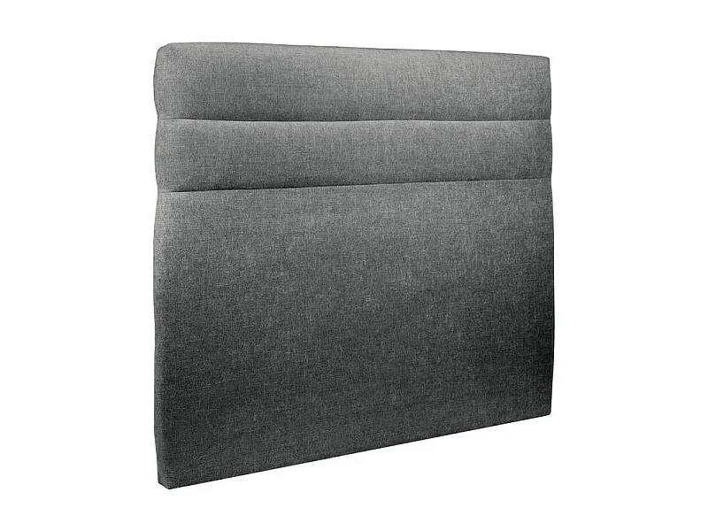 Tete de lit Lignes Tissu Gris anthracite L 160 cm - Ep 10 cm rembourré