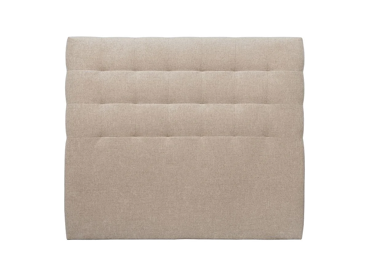 Tete de lit Capitonnée Tissu Beige brun L 180 cm - Ep 10 cm rembourré