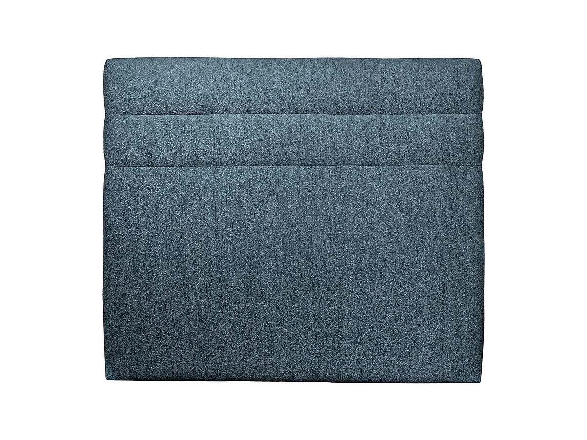 Tete de lit Lignes Bouclette Bleue L 160 cm - Ep 10 cm rembourré