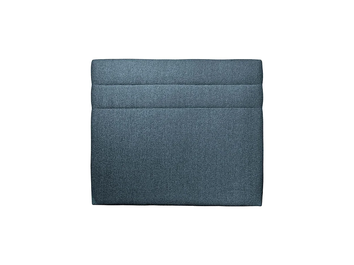 Tete de lit Lignes Bouclette Bleue L 160 cm - Ep 10 cm rembourré