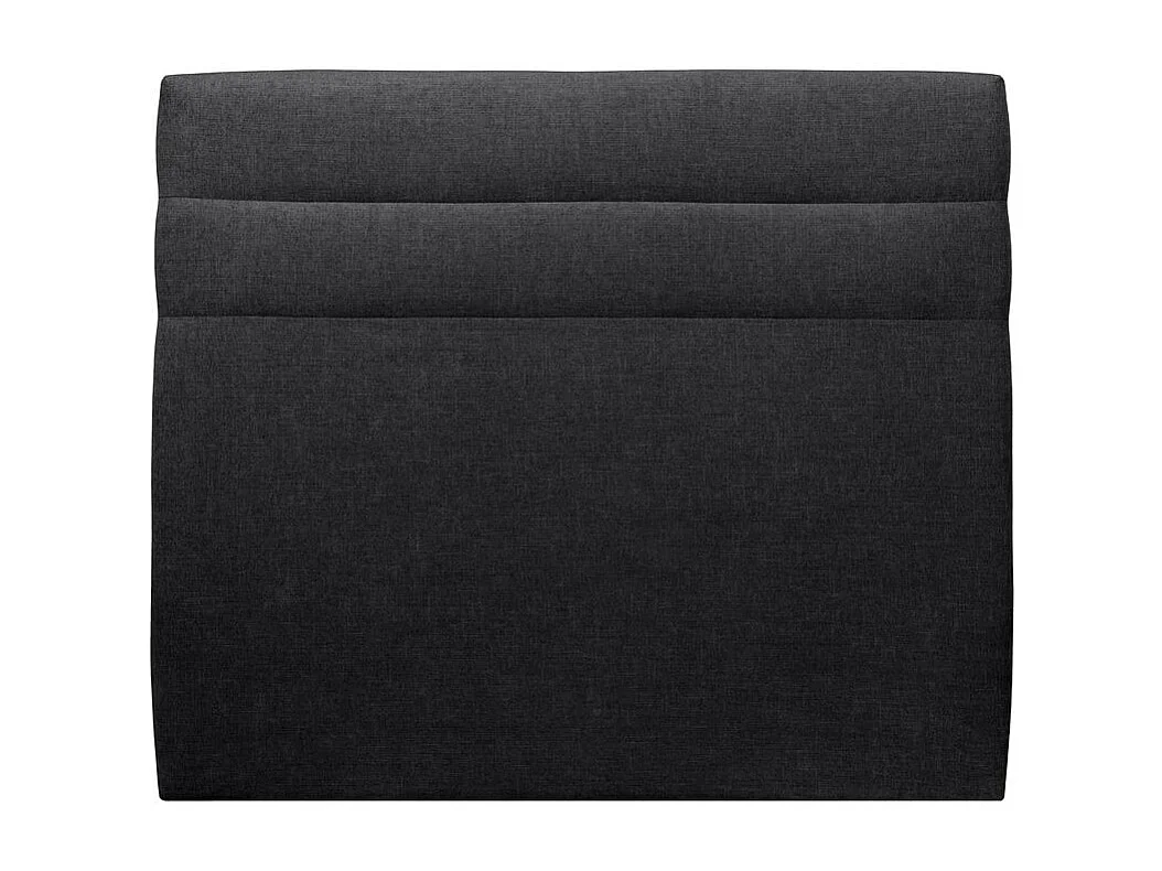 Tete de lit Lignes Tissu Noir L 160 cm - Ep 10 cm rembourré
