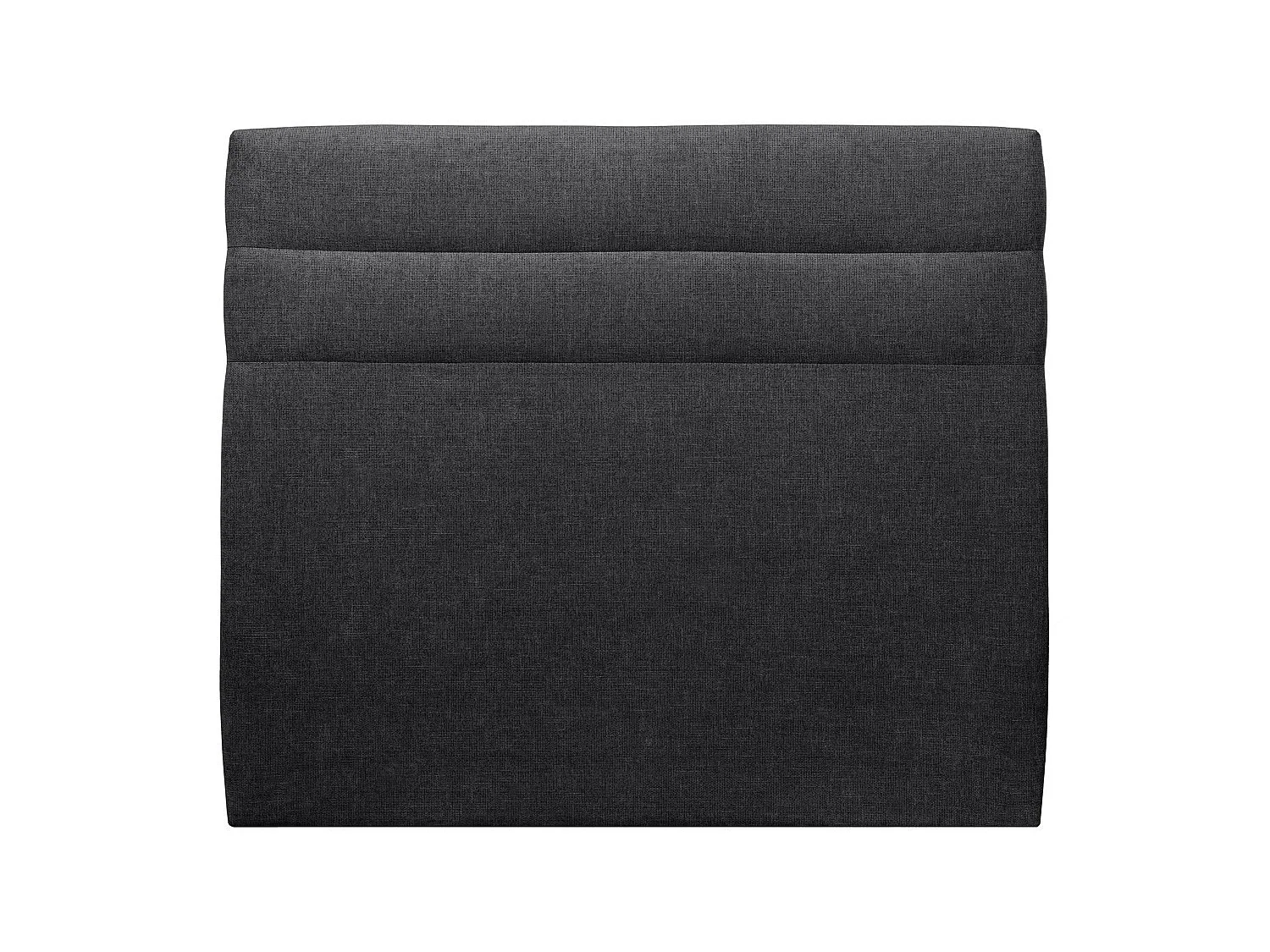 Tete de lit Lignes Tissu Noir L 160 cm - Ep 10 cm rembourré