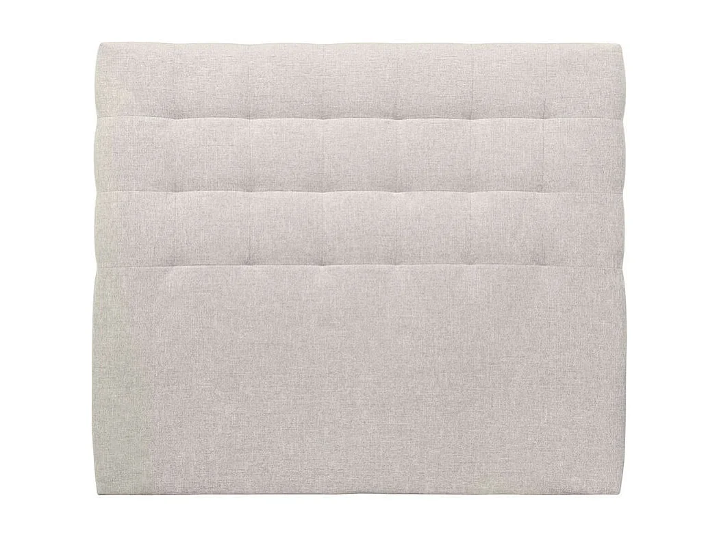 Tete de lit Capitonnée Tissu Beige clair L 135 cm - Ep 10 cm rembourré
