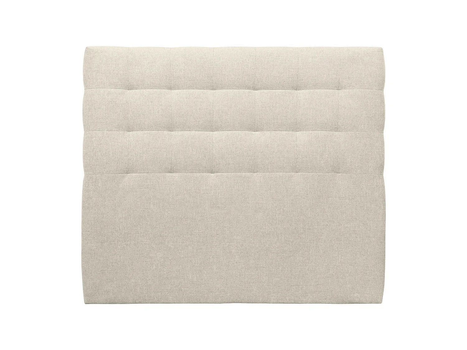 Tete de lit Capitonnée Tissu Beige clair L 135 cm - Ep 10 cm rembourré