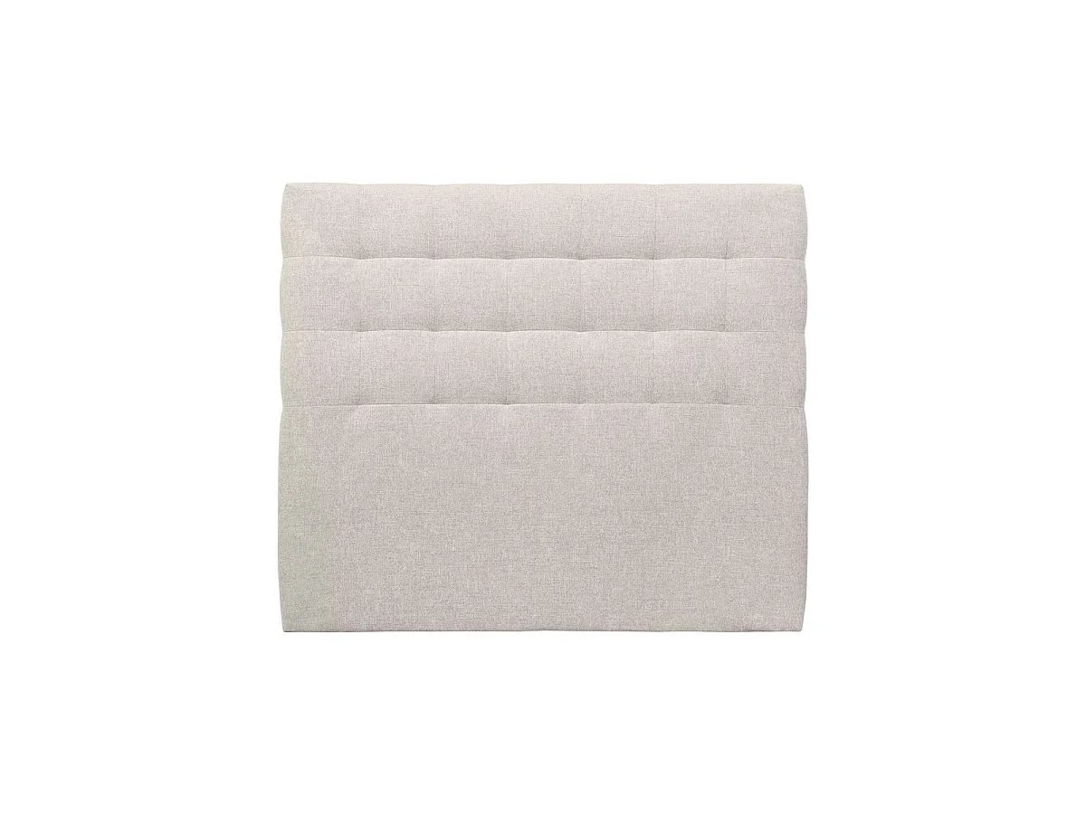 Tete de lit Capitonnée Tissu Beige clair L 135 cm - Ep 10 cm rembourré
