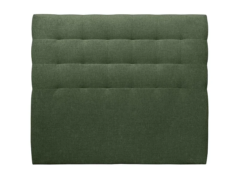Tete de lit Capitonnée Tissu Vert L 200 cm - Ep 10 cm rembourré