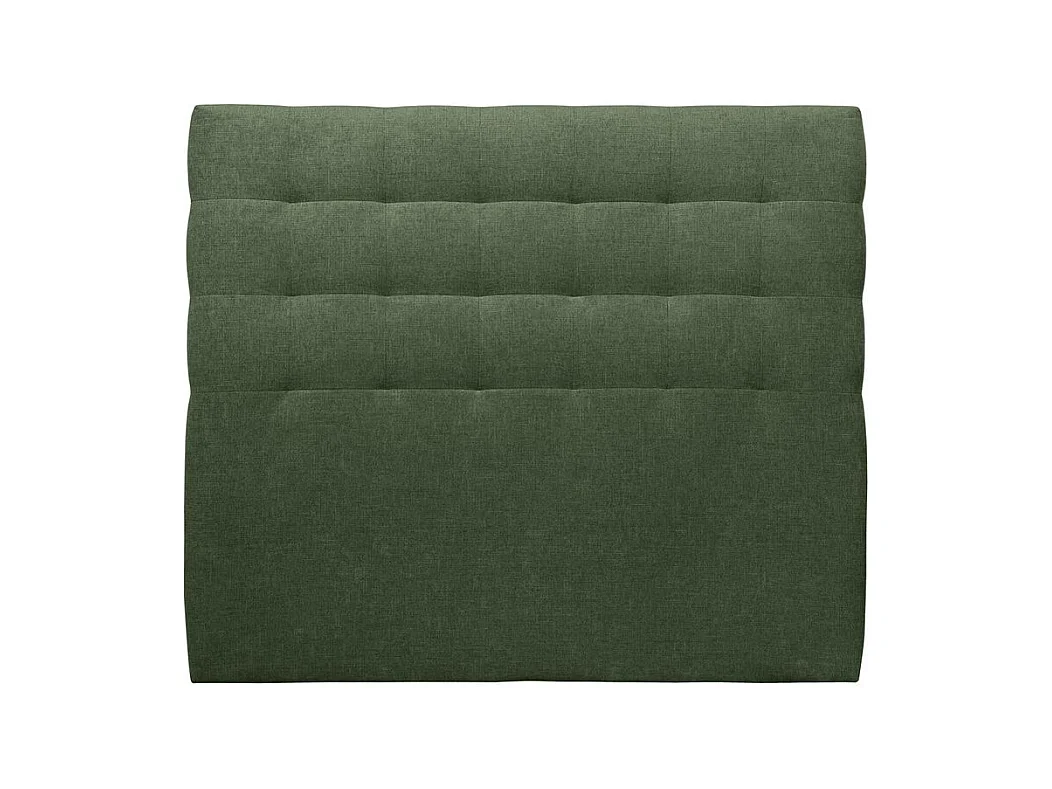 Tete de lit Capitonnée Tissu Vert L 200 cm - Ep 10 cm rembourré