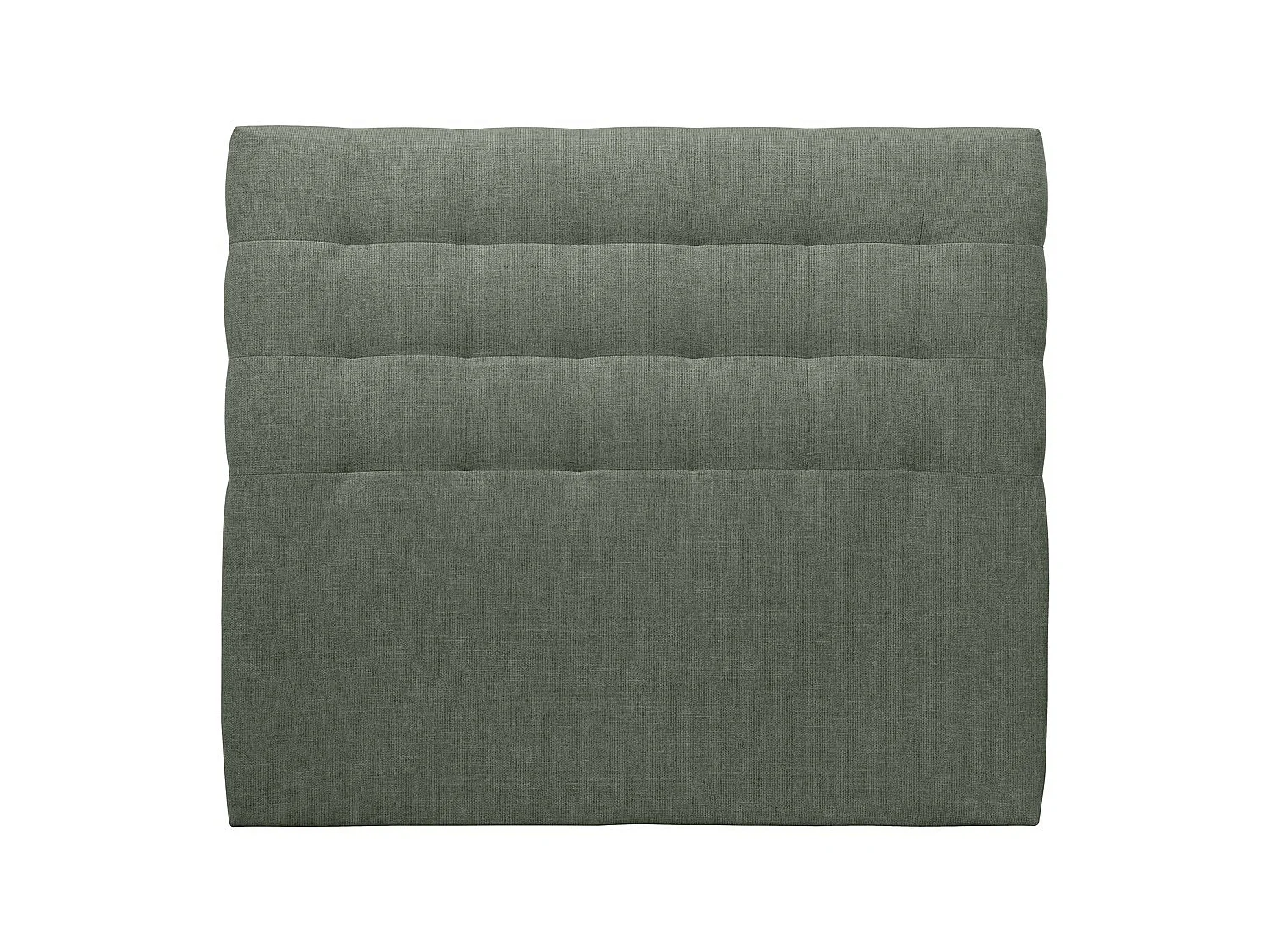 Tete de lit Capitonnée Tissu Vert L 200 cm - Ep 10 cm rembourré