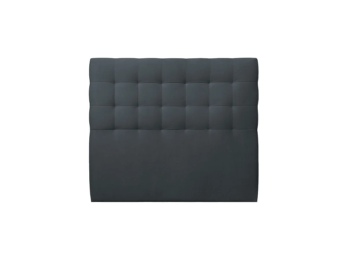 Tete de lit Capitonnée Velours Gris anthracite L 180 cm - Ep 10 cm rembourré