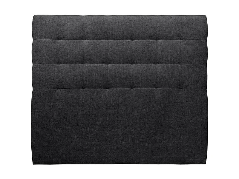 Tete de lit Capitonnée Tissu Noir L 140 cm - Ep 10 cm rembourré