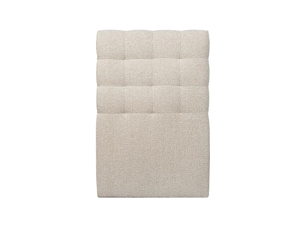 Tete de lit Capitonnée Bouclette Beige L 90 cm - Ep 10 cm rembourré