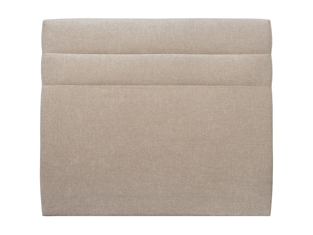 Tete de lit Lignes Tissu Beige brun L 160 cm - Ep 10 cm rembourré