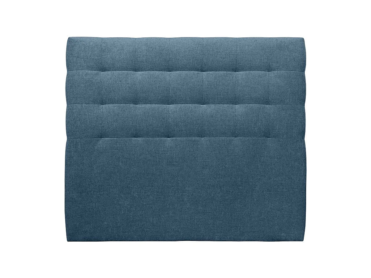 Tete de lit Capitonnée Tissu Bleu L 180 cm - Ep 10 cm rembourré