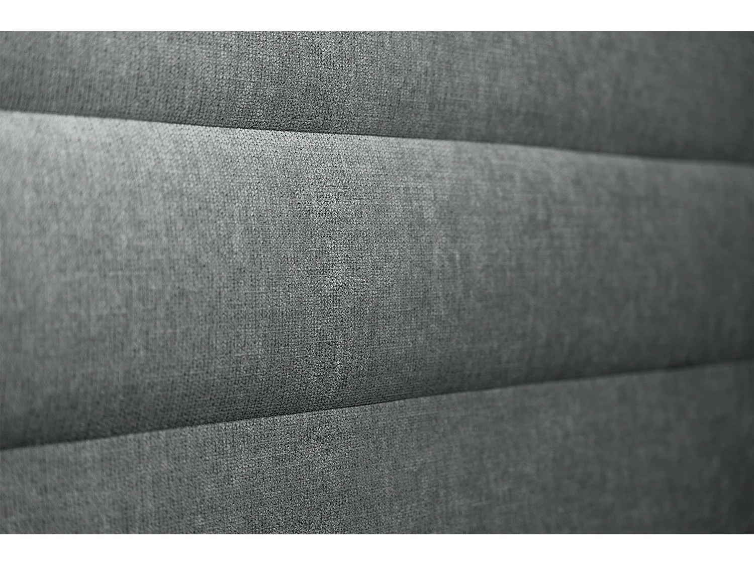 Tete de lit Lignes Tissu Gris anthracite L 90 cm - Ep 10 cm rembourré