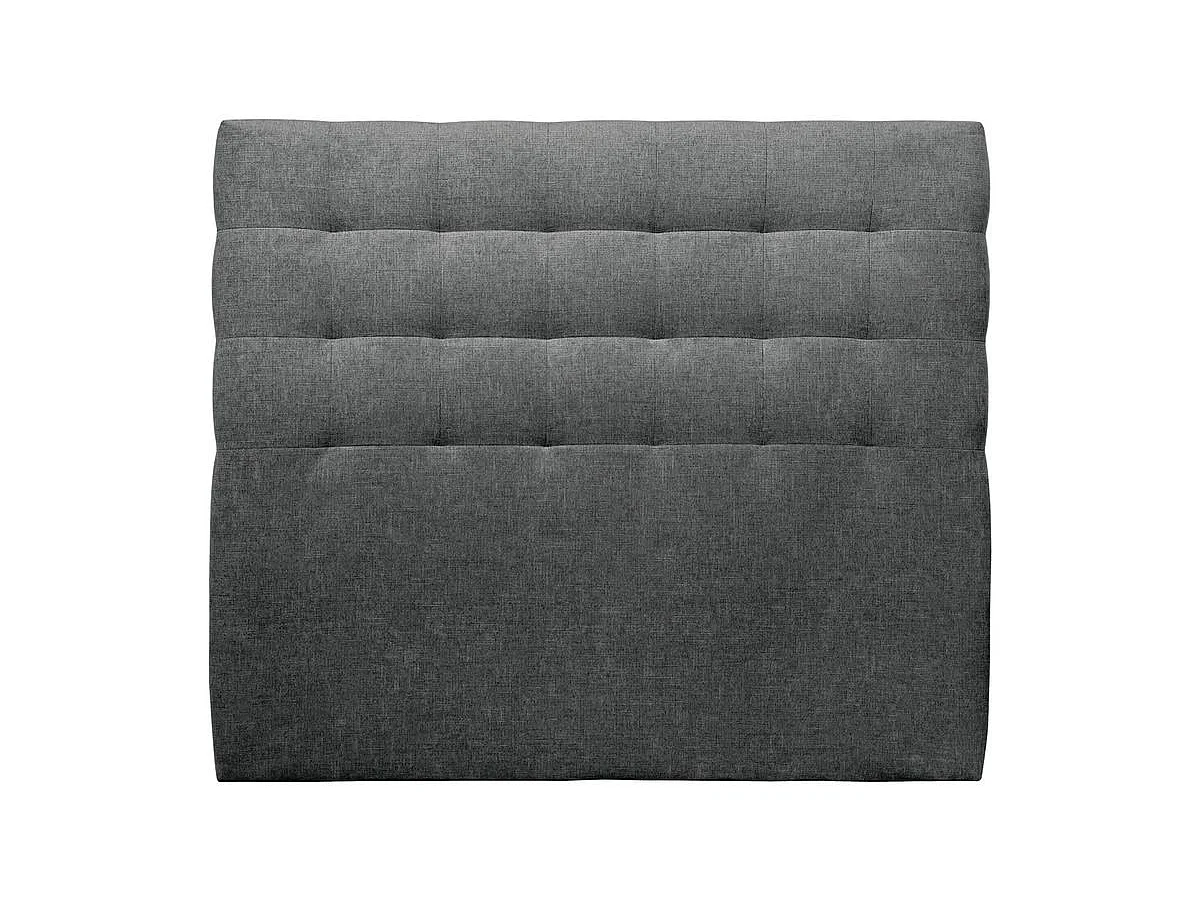 Tete de lit Capitonnée Tissu Gris anthracite L 200 cm - Ep 10 cm rembourré