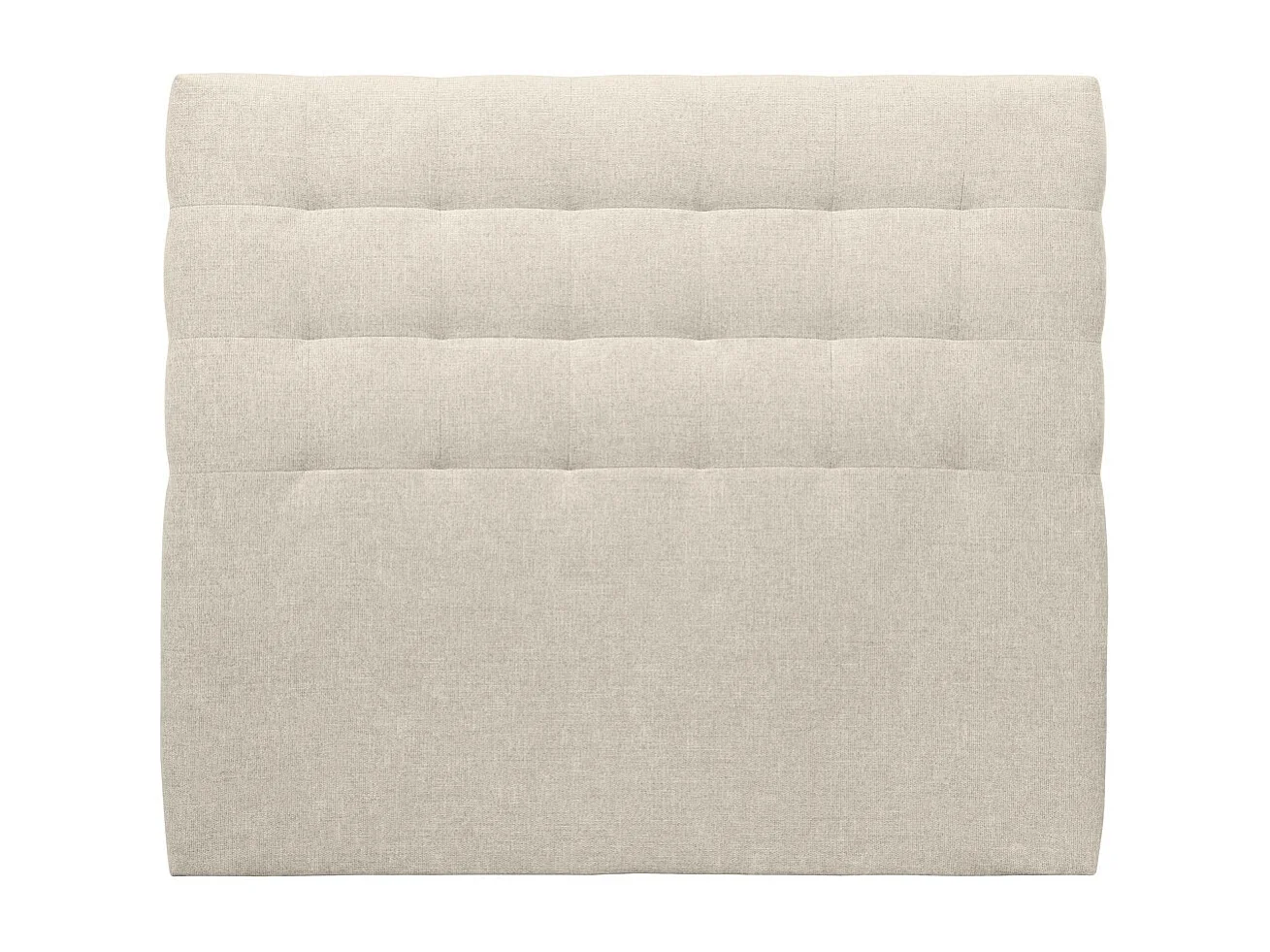 Tete de lit Capitonnée Tissu Beige clair L 140 cm - Ep 10 cm rembourré