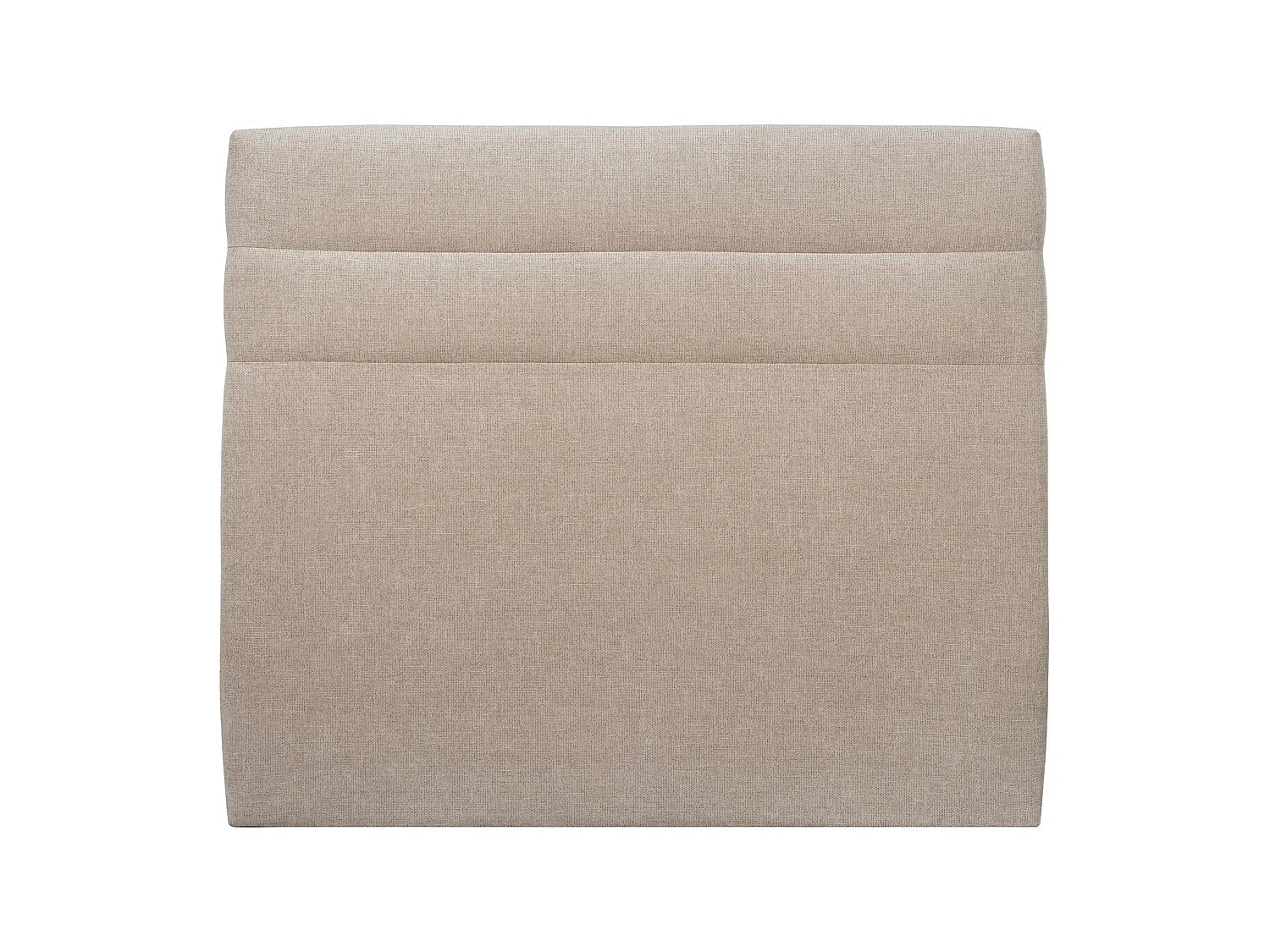 Tete de lit Lignes Tissu Beige brun L 135 cm - Ep 10 cm rembourré