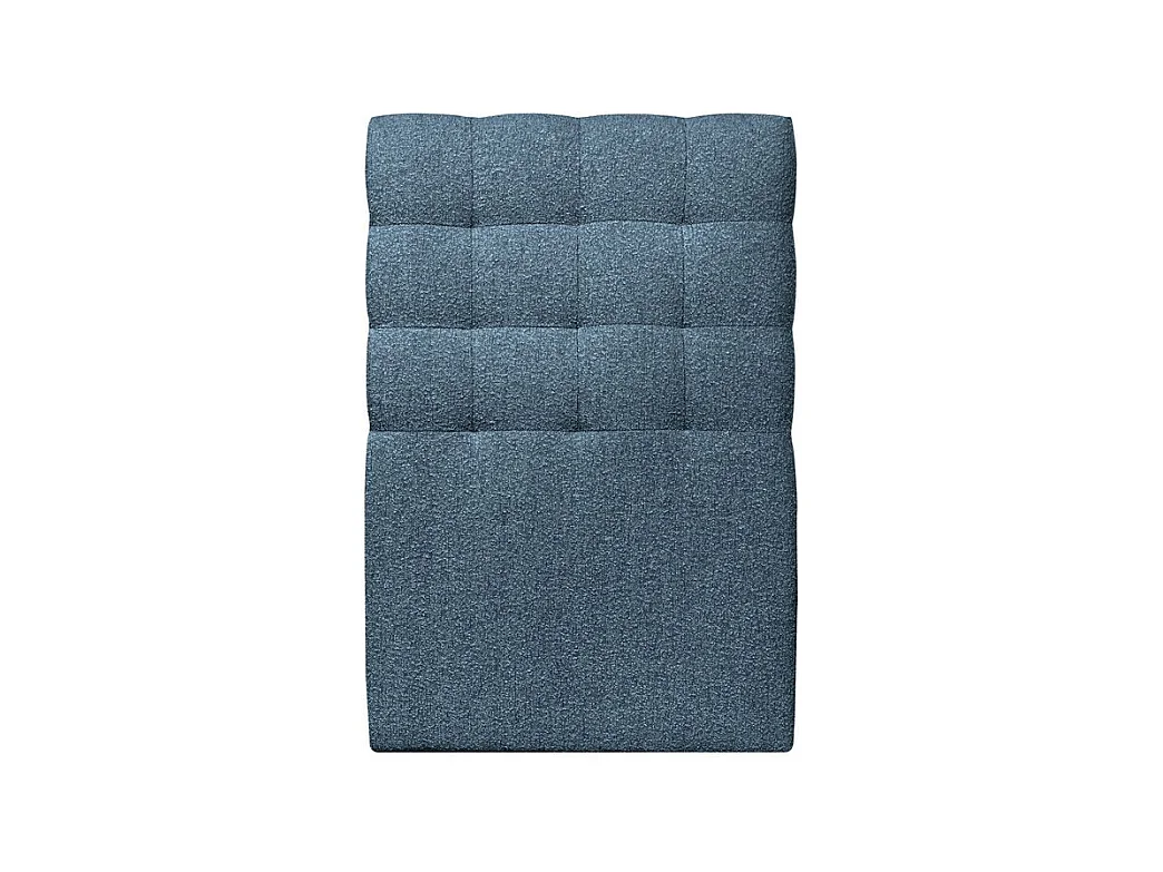 Tete de lit Capitonnée Bouclette Bleue L 90 cm - Ep 10 cm rembourré