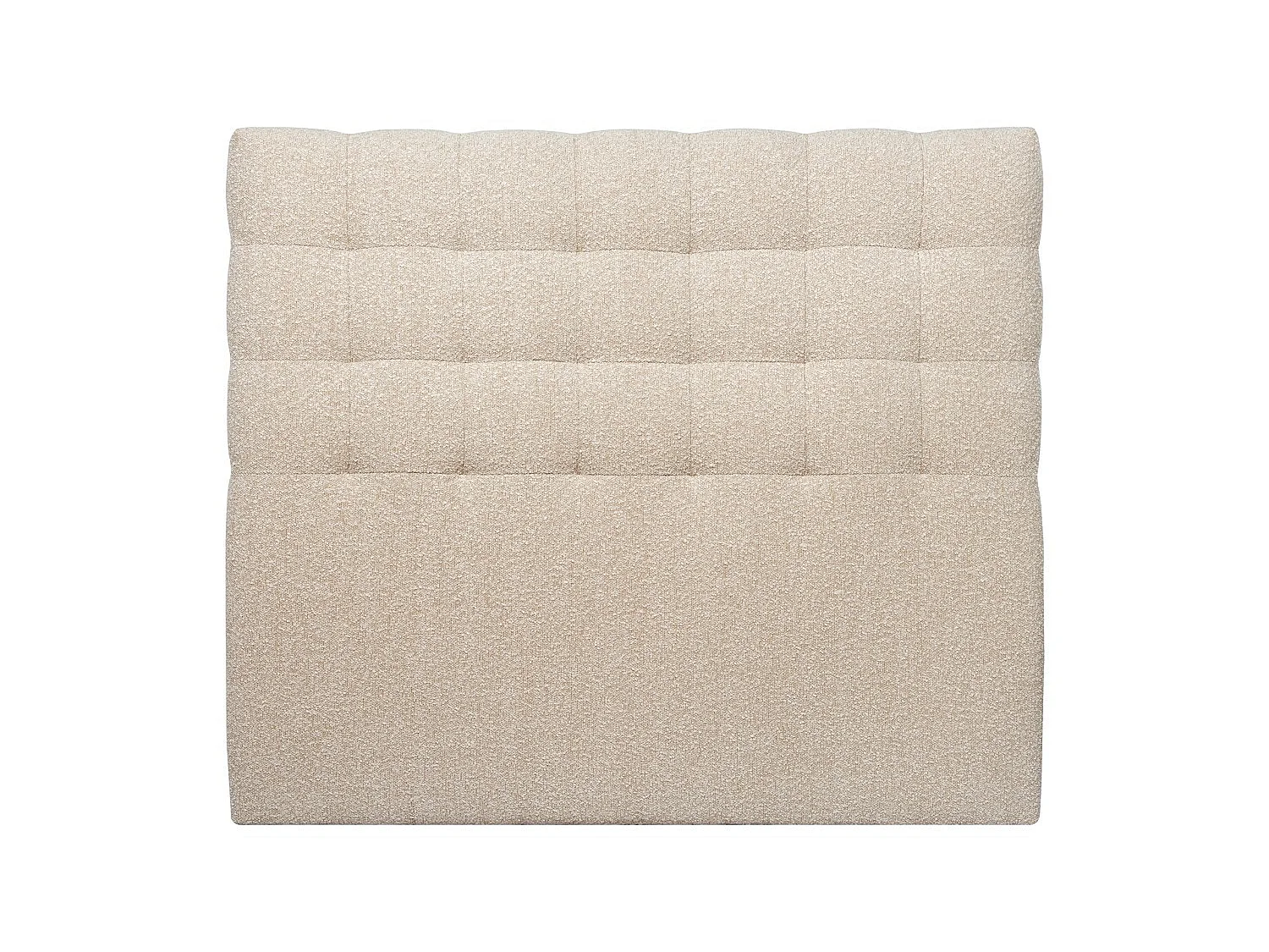 Tete de lit Capitonnée Bouclette Beige L 135 cm - Ep 10 cm rembourré