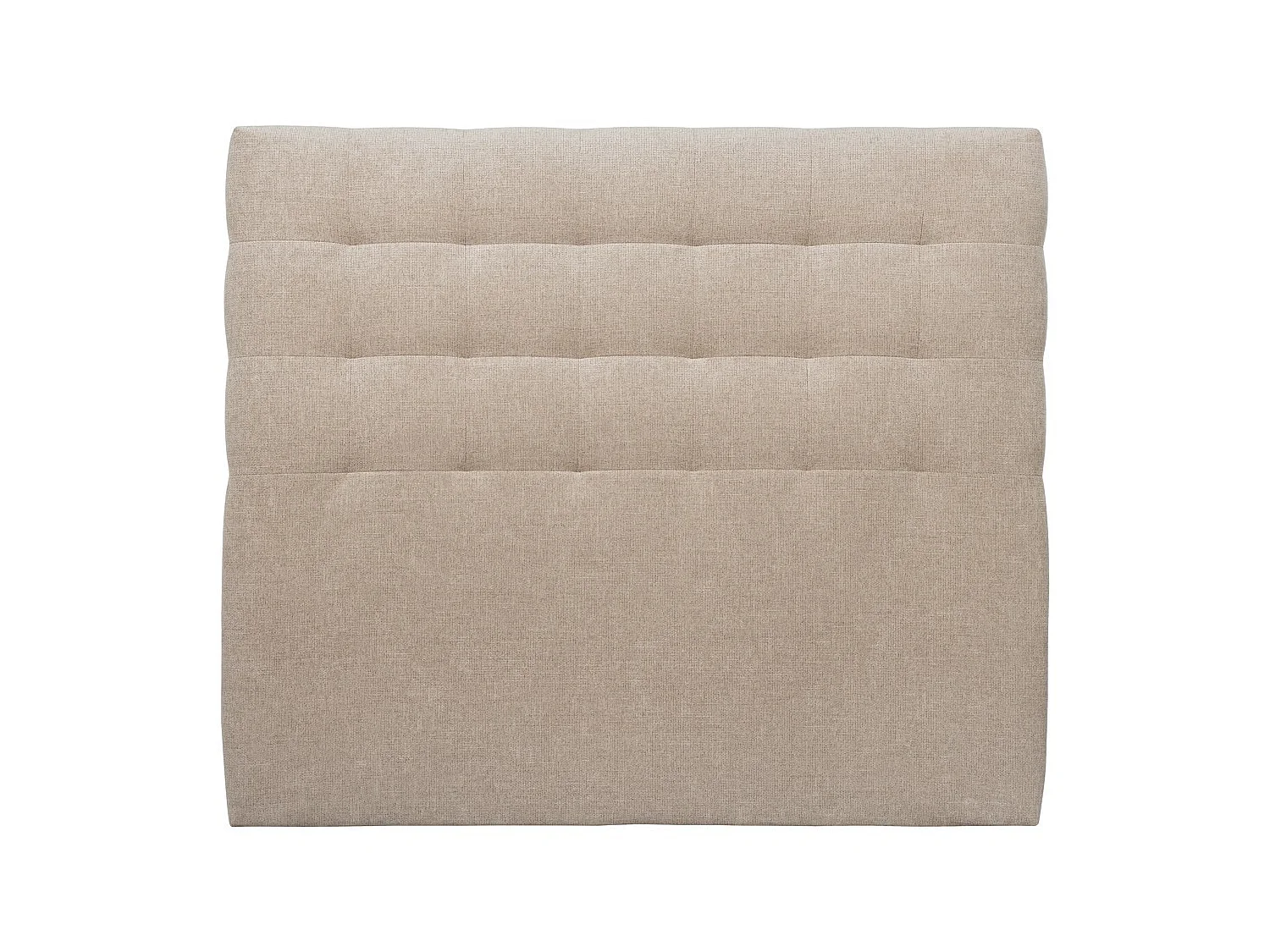 Tete de lit Capitonnée Tissu Beige brun L 140 cm - Ep 10 cm rembourré
