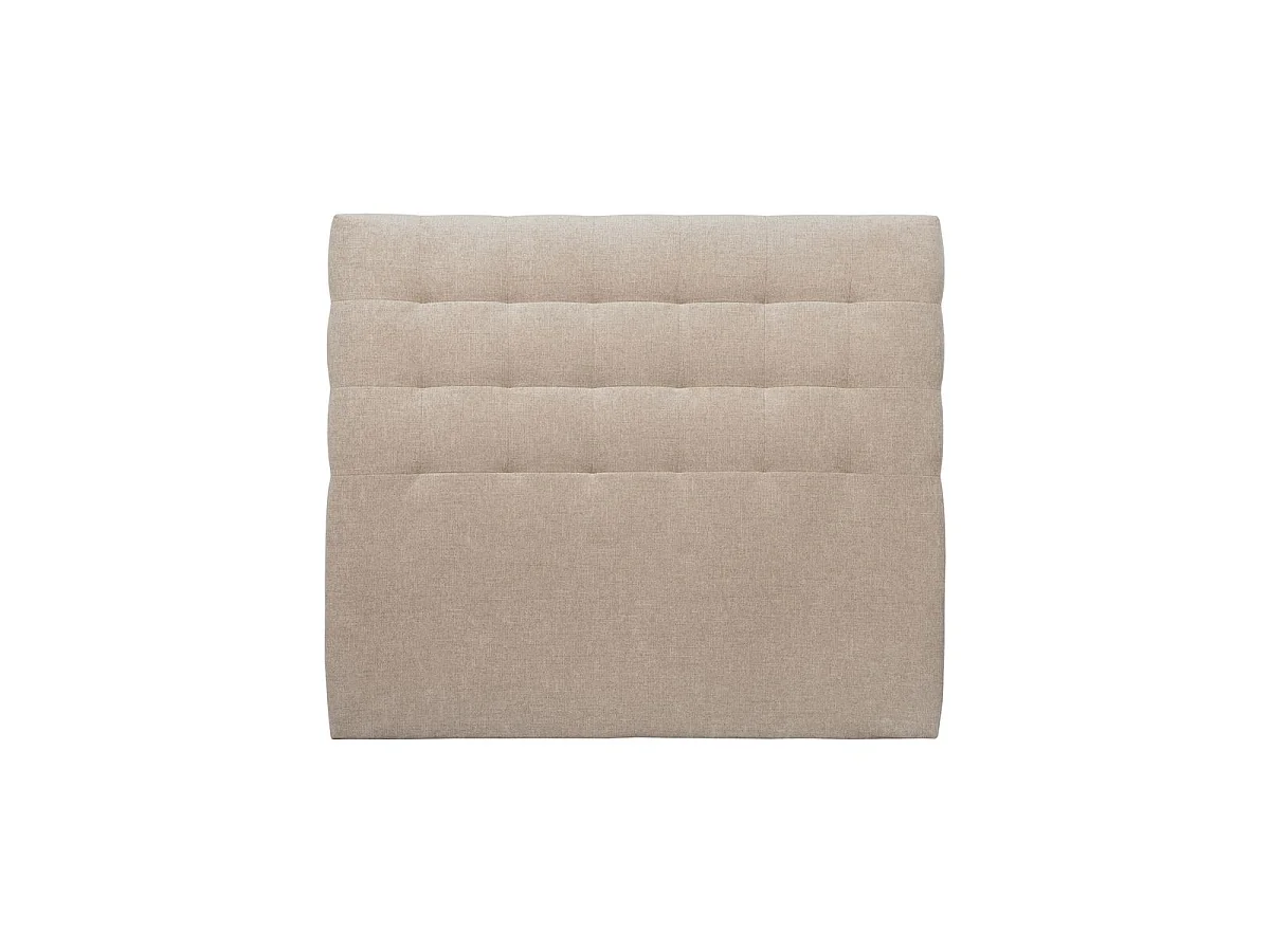 Tete de lit Capitonnée Tissu Beige brun L 140 cm - Ep 10 cm rembourré