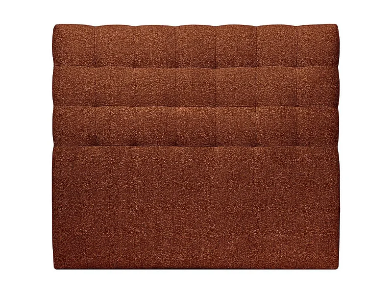 Tete de lit Capitonnée Bouclette Terracotta L 200 cm - Ep 10 cm rembourré