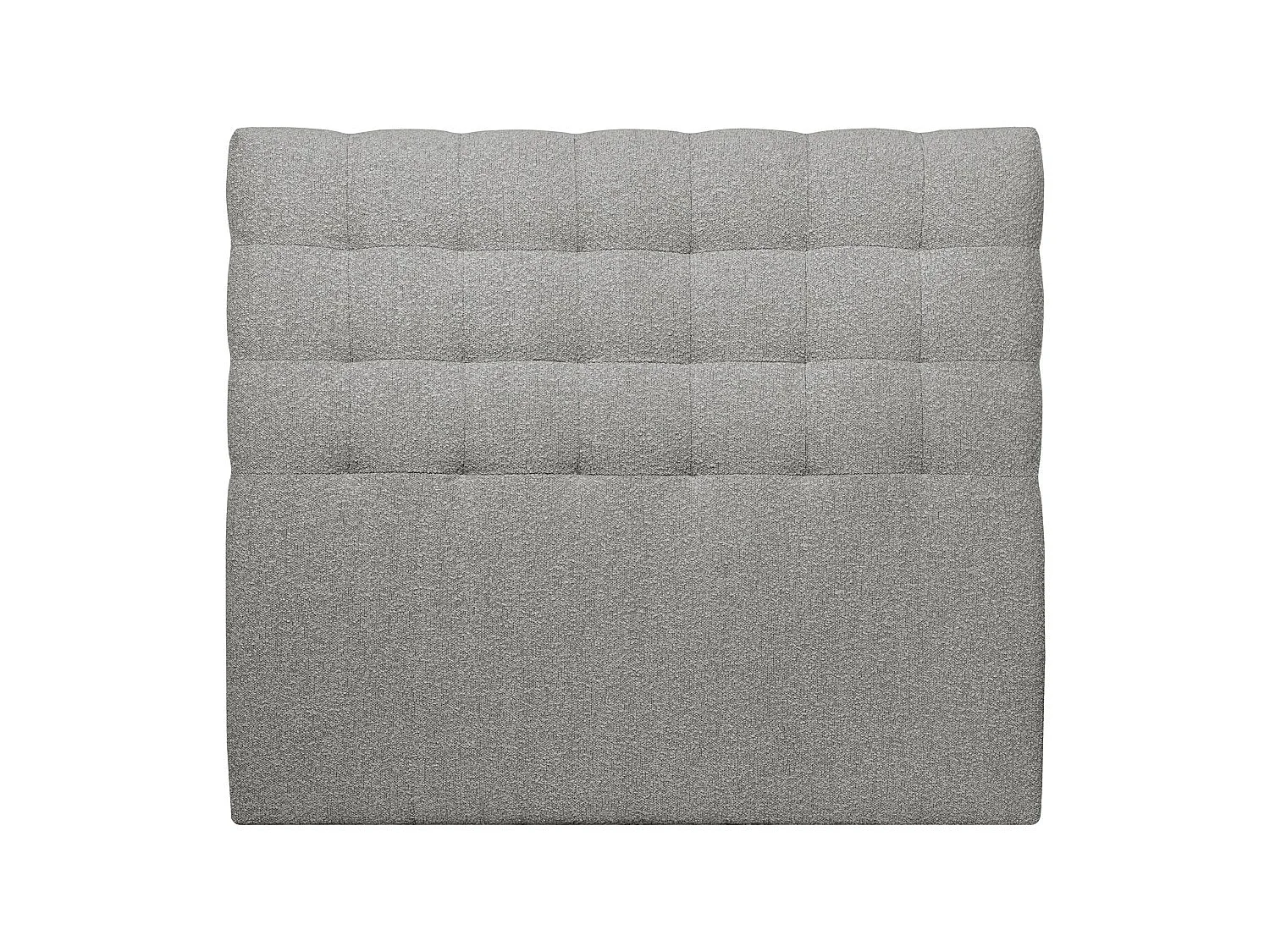 Tete de lit Capitonnée Bouclette Gris L 180 cm - Ep 10 cm rembourré