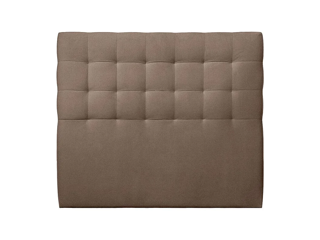 Tete de lit Capitonnée Velours Taupe L 160 cm - Ep 10 cm rembourré