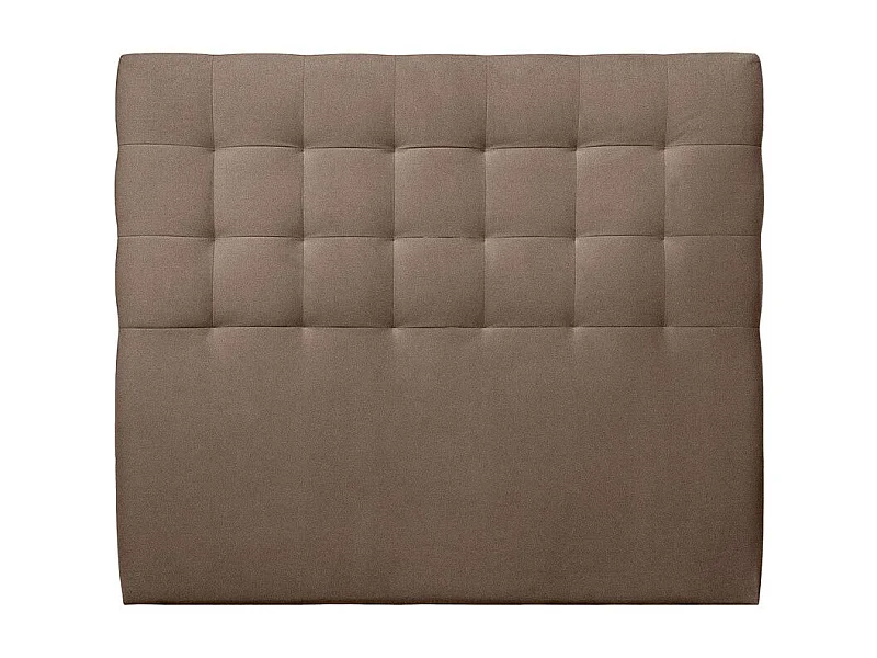 Tete de lit Capitonnée Velours Taupe L 160 cm - Ep 10 cm rembourré