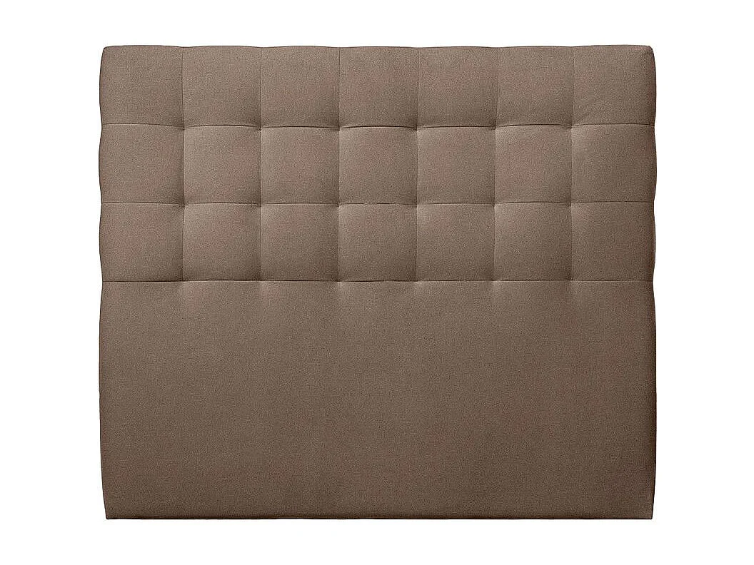 Tete de lit Capitonnée Velours Taupe L 135 cm - Ep 10 cm rembourré