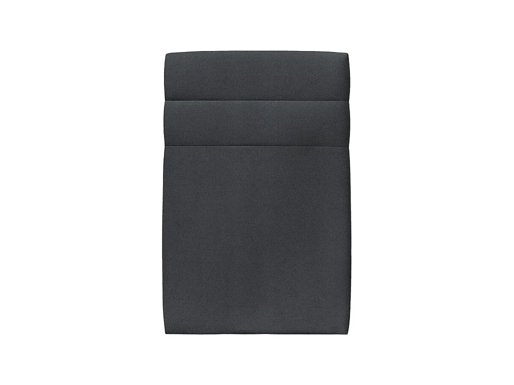 Tete de lit Lignes Velours Gris anthracite L 90 cm - Ep 10 cm rembourré