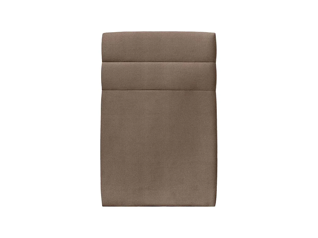 Tete de lit Lignes Velours Taupe L 90 cm - Ep 10 cm rembourré