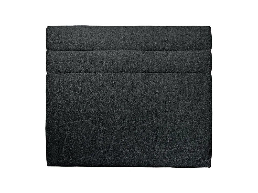 Tete de lit Lignes Bouclette Noir L 135 cm - Ep 10 cm rembourré