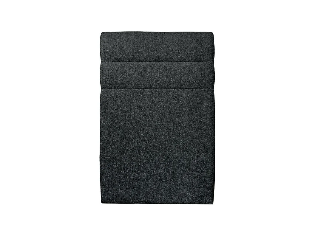 Tete de lit Lignes Bouclette Noir L 90 cm - Ep 10 cm rembourré
