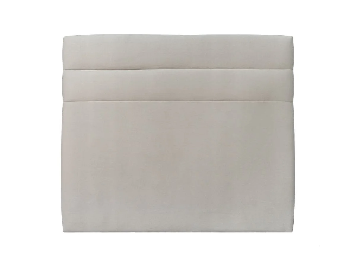 Tete de lit Lignes Velours Gris clair L 180 cm - Ep 10 cm rembourré