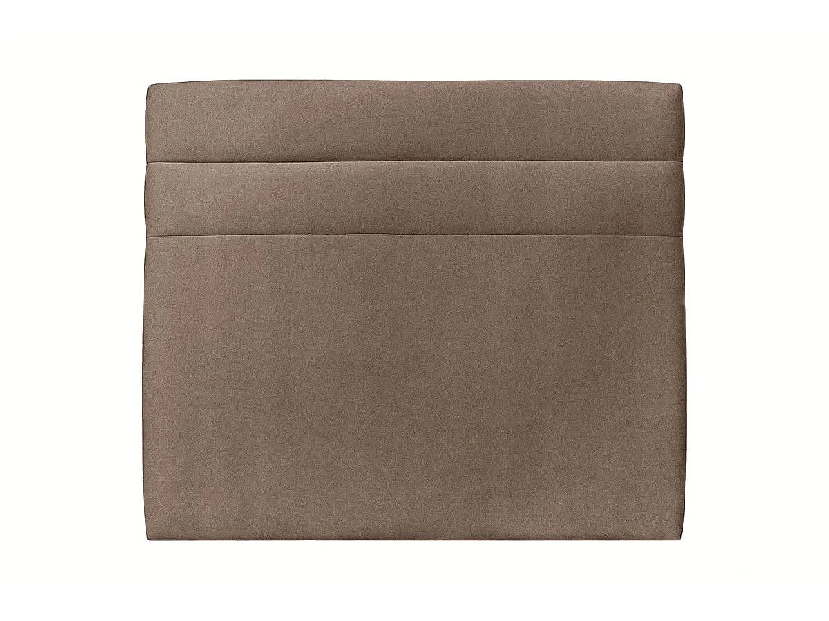 Tete de lit Lignes Velours Taupe L 150 cm - Ep 10 cm rembourré