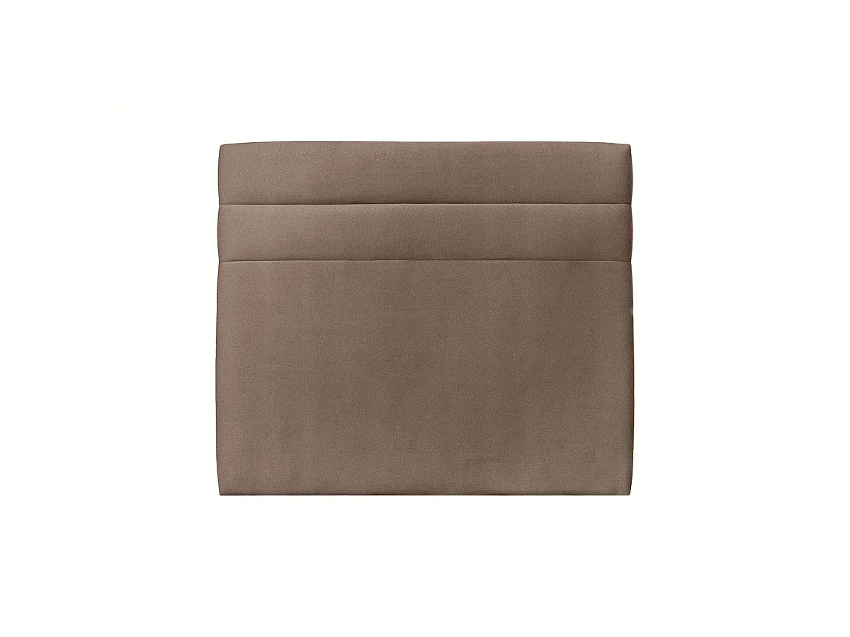 Tete de lit Lignes Velours Taupe L 150 cm - Ep 10 cm rembourré