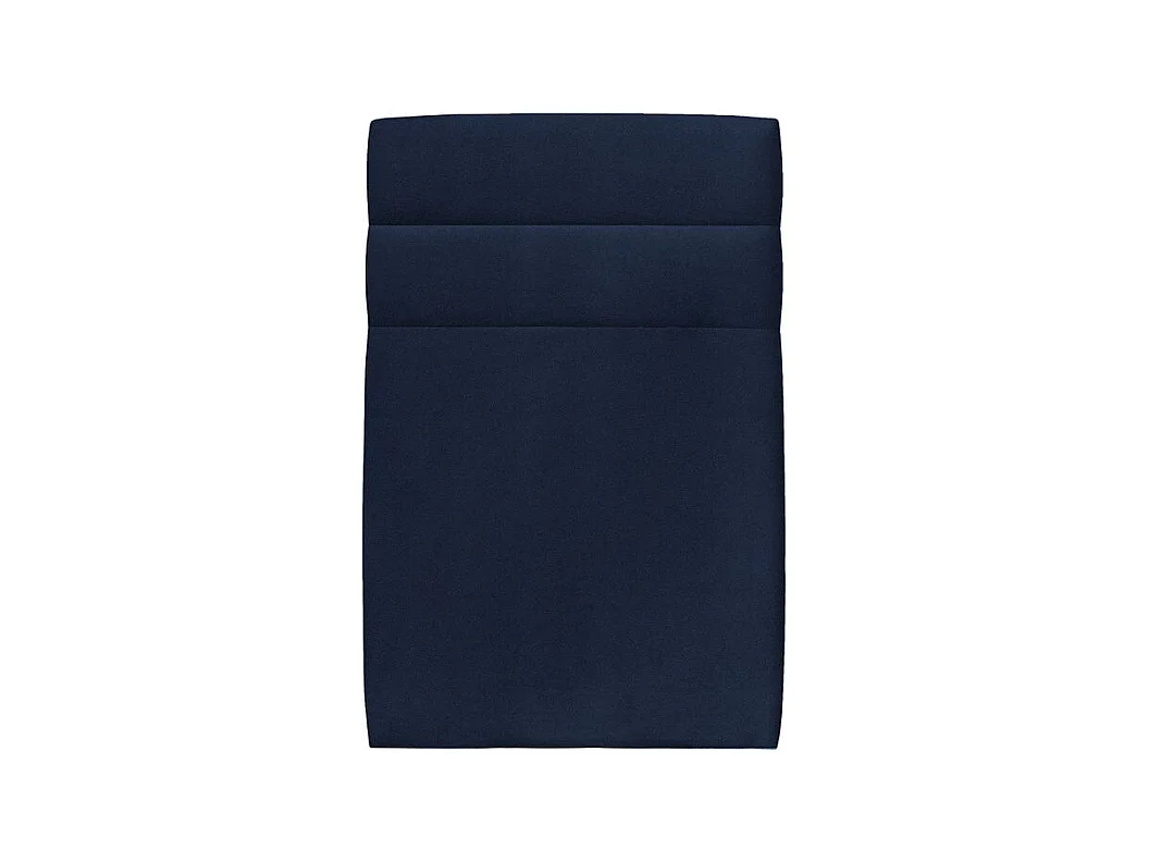 Tete de lit Lignes Velours Bleu L 90 cm - Ep 10 cm rembourré