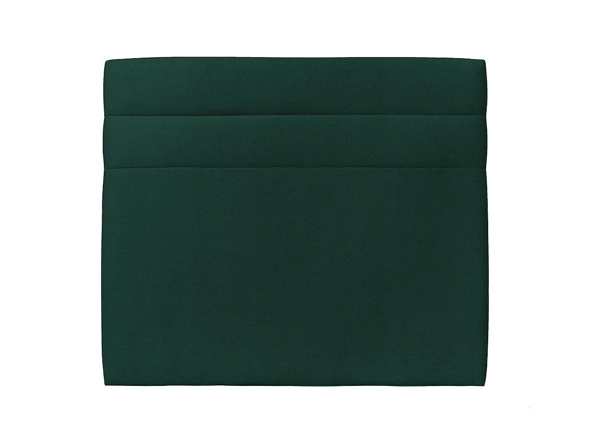 Tete de lit Lignes Velours Vert L 150 cm - Ep 10 cm rembourré