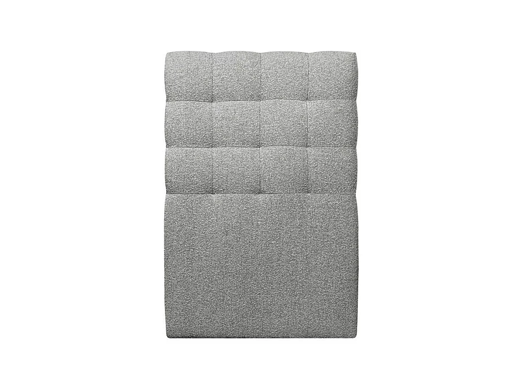 Tete de lit Capitonnée Bouclette Gris L 90 cm - Ep 10 cm rembourré