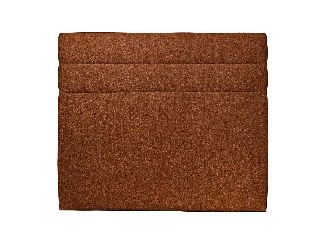 Tete de lit Lignes Bouclette Terracotta L 135 cm - Ep 10 cm rembourré
